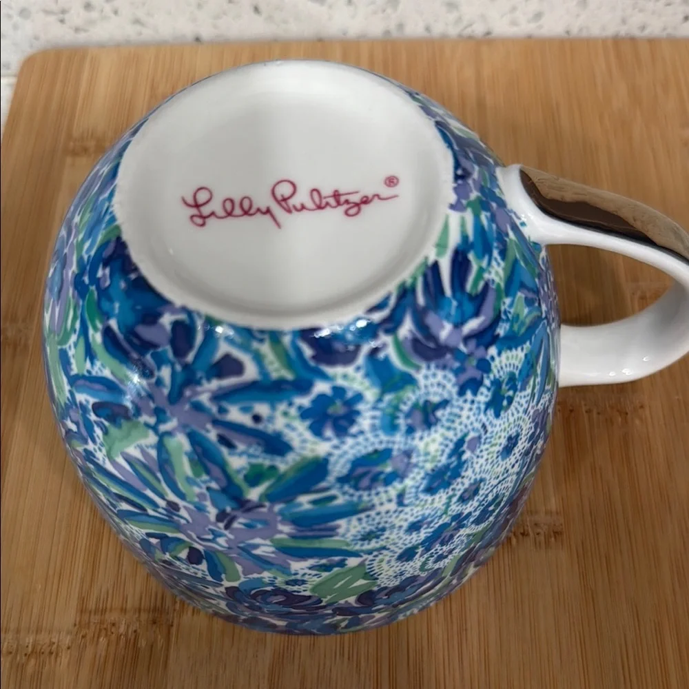 Lilly Pulitzer Blue Floral Mugs